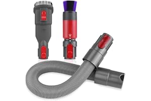 Wiseten Wąż Przedłużający + Bezśladowa Szczotka do Kurzu + Akcesoria do Odkurzacza Dyson V7 V8 V10 V11 V15, Wąż do Odkurzacza, Odporny na Zarysowania, Zestaw Akcesoriów do Dyson