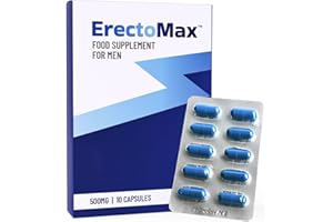 ErectoMax™ - | 10 Capsules | 100% Natural Herbal Supplement | Male Enhancing Pill | Fast-Acting Formula | 10 Small Easy Swallow Ginseng Pills for Men