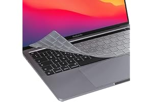 Amazon Marke Diaryan Ultra Dünn Tastaturschutz Kompatibel für 2022 Neu M2/M1 MacBook Pro13 Zoll A2338 A2289 A2251 A2258 /2019 MacBook Pro16 Zoll A2141 mit Touch Bar Touch ID QWERTZ EU-Layout,TPU Klar
