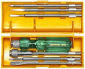TAPARIA Screw Driver Set with Bulb - 840 Pieces (Neon, Silver and Green)