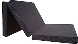 Natalia Spzoo Materasso Pieghevole Di Emergenza 195x65x8 Cm, In Schiuma Di Poliuretano, Copertura In Microfibra 100% Poliestere Con Cerniera, Viola