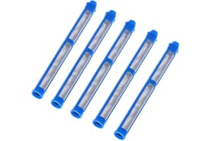 FUNNYTEK 5PCS 100 Mesh Stainless Steel Airless Spray Gun Filter Elements, Suitable for Contractor II Blue Spray Gun