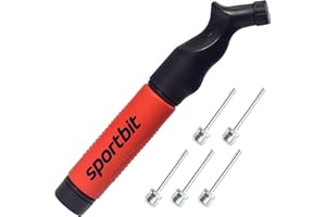 SPORTBIT Ball Pump / Bollpump – Handheld Luftpump med Push & Pull System – För Fotboll, Basketboll, Volleyboll & Alla Sportbo