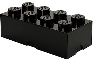 ROOM COPENHAGEN Lego- Brick Lunch Box Tinta Unita, Nero, SB, Colore, 25x25x18 cm, RCL SB8 BK
