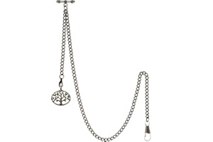 TREEWETO Albert T-Bar - Collana con ciondolo a forma di albero della vita antico e 2 ganci per l'asola