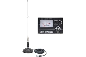 PNI ML100 CB-antenn, 100 cm, 125 mm magnet och PNI SWR-300 reflektometer för SWR-mätning