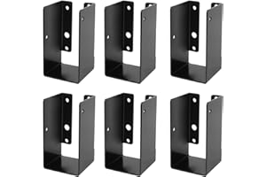 TSSS 6 PCS 50 x 94 mm Concealed-Flange Light Joist Hanger, Face Fix Folded Joist Hangers Timber, 14 Gauge