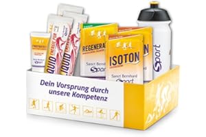 ‎KRÄUTERHAUS SANCT BERNHARD Sanct Bernhard Sport Marathon-Set | 8er-Set | Optimale Versorgung & Verträglichkeit | Isoton Drink, Liquid Energie Pur Energie-Gel, Regeneration Mineraldrink & Trinkflasche