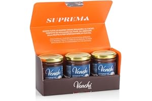 Venchi - Kit Pâte à Tartiner NO Added Sugar - Lot de 3 Pots - Avec Noisettes du Piémont, 600 g - Sans Édulcorants Artificiels - Sans Gluten