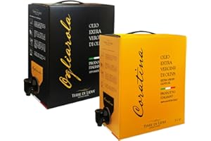 TERRE DI LIDIA SAPORI E SAPERI DI PUGLIA Terre di Lidia - Olio Extravergine di Oliva - 1 box (3L) Varietà Coratina, Gusto intenso + 1 box (3L) Varietà Ogliarola, Gusto delicato - 100% Italiano - Campagna 2025/2026