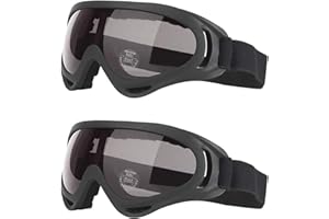 gotyou 2 Pièces Lunettes Ski Plein Air, Lunettes de Ski, Anti-poussière Protection Lunettes, Anti-poussière des Lunettes de Ski, Motoneige Moto Lunettes Ski Goggles, pour l'Alpinisme, Ski, Surf
