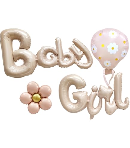15pcs Kit de Ballons Bienvenue à la Maison, 13 Aluminium Lettres Ballons Fleurs avec 1 Paille & 1 Corde bienvenue à la maison décoration pour Housewarming Party Réunion Famille (Beige