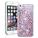 Produktbild SMART LEGEND für iPhone 6 Plus, iPhone 6S Plus Hardcase Liquid Hülle Glitter Case Hartschale Transparent Schutzhülle Handyhülle Fließen Flüssig Schwimmend Premium Shiny Glanz Sparkle Bling Diamant Strass Tasche Skin Schale Hart PC Clear Kristall Handytasche Etui - Rosa