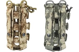 Hpamba Borsa Bottiglia d'Acqua Portaborraccia Tattico Portabottiglie Borsa Borraccia Borsa Porta Borraccia Borsa per Bollitore per escursionismo bici corsa campeggio sport all'aria aperta 2 pezzi