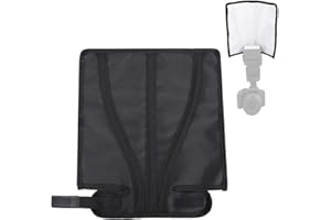 Bindpo Flash Reflector, Foldable Speedlite Reflector Universal Photography Softbox Diffuser with Hook and Loop for Studio and Outdoor Photography