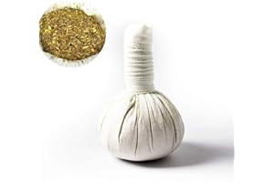 Kitama Pieczątki ziołowe tajskie zioła 150 g (g) 20 sztuk – do tradycyjnych masaży i wellness – 100% naturalne składniki