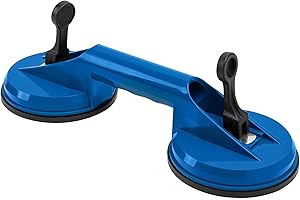Högert Technik Ventouse double robuste 80 kg Ventouse extra forte pour le transport de vitres, d'objets lisses et de carreaux de céramique