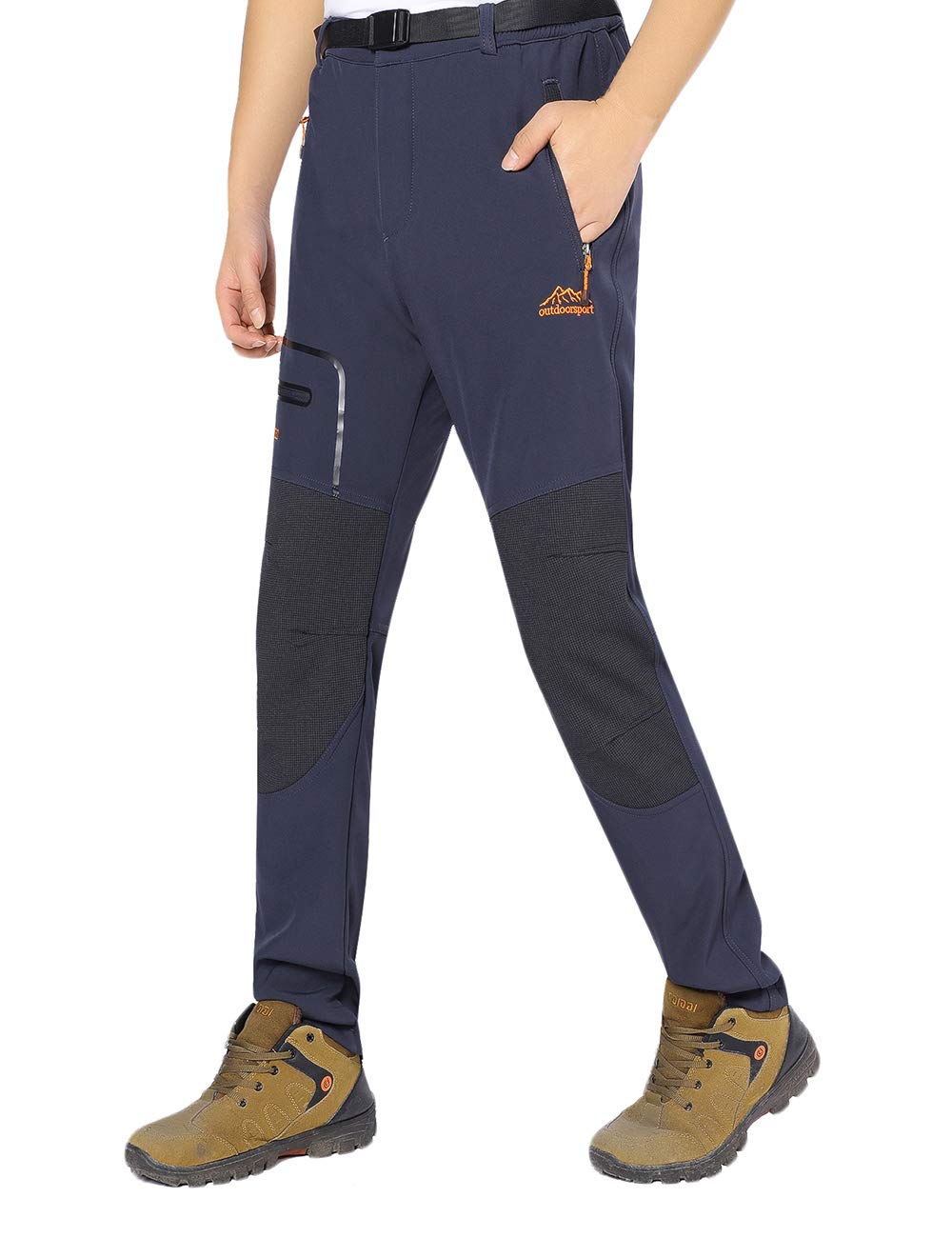 Dafenp Pantalones Trekking Hombre Impermeable Pantalones De