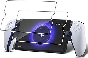 Holilo pour Sony PS5 PlayStation Portal Verre Trempé, 【2 Pièces】 9H Dureté Résistant aux Rayures Verre Trempé Membrane, sans Bulles Anti-Empreintes HD Protection DéCran