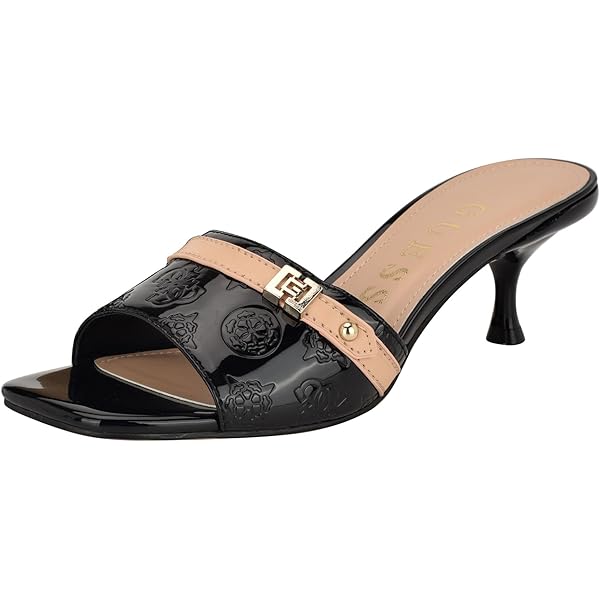 Guess Sandaal met distaheels voor dames, Lichtblauw Logo 450