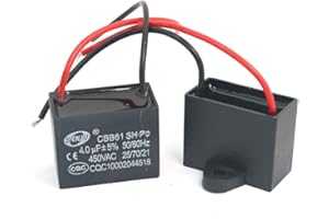 DollaTek 2Pcs CBB61 4uF 450V AC 50/60Hz Air Conditioner Fan Motor Running Capacitor