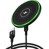 Caricatore senza fili da 15 W, per Galaxy S25/S24 Ultra/S24/S23/S22/S21 FE/ S20, Google Pixel 9 Pro/8/8 Pro/7/6, stazione di ricarica per iPhone 16/15/14