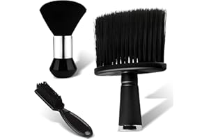 AOMHREK 3 Piezas Cepillos De Cuello, Cepillo De Cuello Para PeluqueríA, Barberia Accesorios, Brocha De PeluqueríA Sets, Agradable Al Tacto Brocha Para Quitar Pelos El Polvo, Brochas De BarberíA