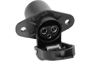 DARKGUARD 1 pezzo Prese 3 Poli Trattore 12v 24v,Norma DIN 9680,Impermeabile,Prese 3Poli per Macchine Agricole,Prese 3Poli 12v Femmina,Prese 3Poli per Portabici Auto Trattori Barca RV (Prese S21)