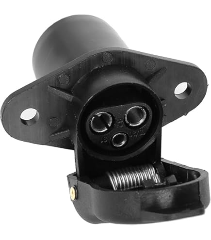 as - Schwabe Accoppiamento a 7 poli - Adattatore 12 V per esterni e caravan - Cavo DIN ISO 1724 con clip di sicurezza e connessione a vite - Accessori per caravan