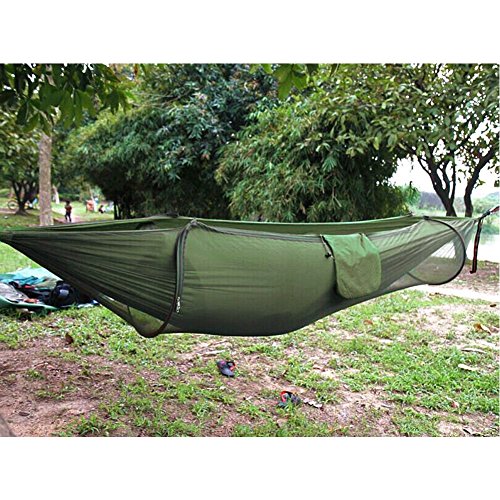 Camping Hängematte, Hängematte Zelt Pop Up Mosquito Net Ultralight Durable Fallschirm Stoff Hängematte für Outdoor, Strand, Wandern, Reisen, Hinterhof, Backpacking - 3