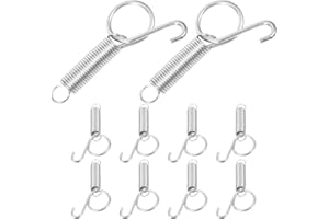 BALACOO 10 Piezas Gancho para Puerta de Jaula de Conejo, Gancho de Resorte para Jaula, pestillo de Resorte para Fijación de Animales