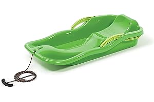 ‎NEUSTANLO NEUSTANLO | Schneebob Race | hochwertiges Kunststoff | inkl. Zugseil und Bremshebel | ideal auch als Rodel, Bob, Schlitten oder Schneegleiter