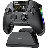 ManbaOne Interactive Screen Wireless Gaming Controller for PC/Switch/Switch 2/iOS/Android,Hall Effect Stick &amp; Trigger,RGB Lig