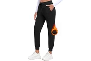 MoFiz Pantalon Jogging Polaire Femme Hiver Pantalon Cargo Coton Chaud Doublé en Sherpa Bas de Survêtement Pantalon de Sport Décontracté avec Poches