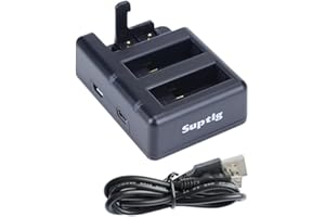 Suptig Chargeur de Batterie Triple Compatible avec GoPro Hero 8 Hero 7 Black Hero 6 Hero 5 et pour télécommande WiFi GoPro ou Chargeur à Distance WiFi Suptig