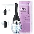 Automatic Electric Enema Bulb with 3 Speeds and 5 Spouts, 330ml Silicone an*l Douche for Men Women Colon Cleansing, Reusable Vagin*l Douche Cleaner Kit, Anti Backflow an*l Cleaner