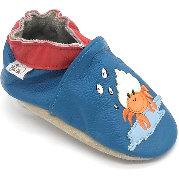 Jinwood Pantofole Bambino In Pelle Bianca - Taglia 17-19, Tacco Piatto, Larghezza Normale