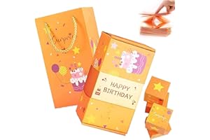 UEZETH Happy Birthdays Explosion Gift Box, Surprise Box Gift Box, Pop-Up Explosion Gift Box, Surprise Box, Pop-Up Explosion Gift Box, DIY Photo Folding Gift Box Photo Album for Birthday Gifts (20 PCS, C)