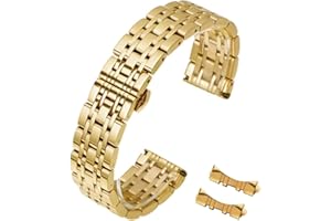 HEYOZURY Cinturini per Orologio Acciaio Inossidabile Cinturino in Metallo con Estremità Dritta e Curva 12mm 14mm 16mm 18mm 19mm 20mm 21mm 22mm Cinturino di Ricambio in Metallo per Uomini/Donne