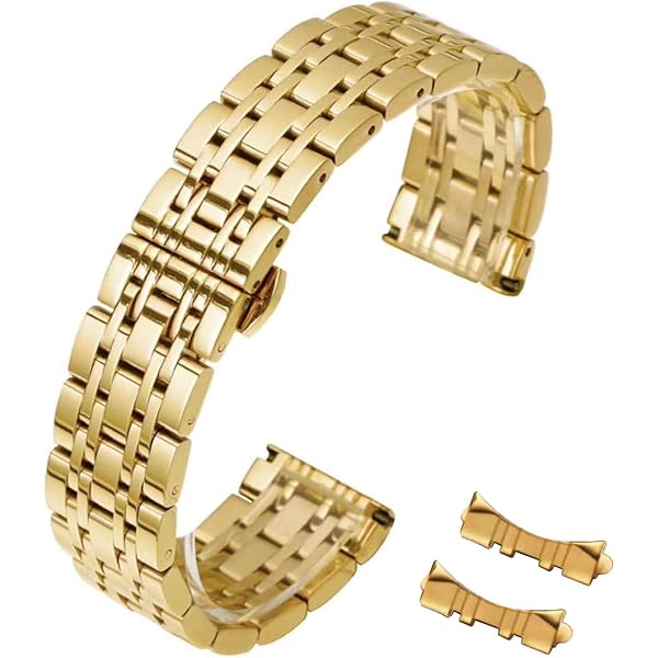 MARBURGER Uhrenarmband 12mm Edelstahl Silber | Milanaise Ersatzarmband Mit Montage-Set