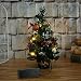 Produktbild Künstlicher Weihnachtsbaum LED Tannenbaum Deko Miniatur Winter Landschaft Weihnachten (Rot,)