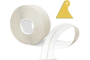 TAOYIO Plinthe Souple Autoadhésive,12M PVC Plinthe Adhesive20x20mm, Plinthe Cuisine Corniere PVC Autocollante pour Cuisine et salle de bain 2x2 Beige
