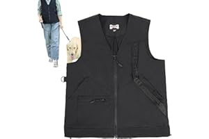 JOMEWORY Training Dog Vest, Waterproof Dog Trainer Protective Cloth, Pet Obedience Vest with Multi Pockets, Pet Trainer's Jacket for Men/Women/Handler Dog Trainer