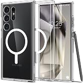 Spigen Galaxy S24 Ultra ile Uyumlu Magnet Kılıf Ultra Hybrid Mag Fit Sararmaya Dayanıklı Tasarım Siyah Şeffaf Kapak - ACS0729