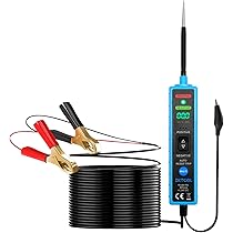 Tester Di Circuito Auto 6-24 Volt – Sonda Elettrica Con Coccodrillo E Impugnatura Trasparente, Cromata TE387