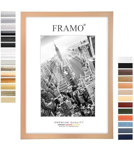 FRAMO Houten fotolijst 65 x 95 cm op maat - Wit hoogglans | Kleur
