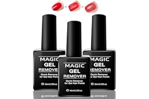 IMPODITIONGS 3 Piezas Removedor de Gel de Uñas,Removedor De Esmalte De UñAs De Gel Uv,Magic Gel Remover,Quita Esmalte de gel y Capa Superior en 3-5 minutos,Quitaesmalte Fácil y Rápidamente