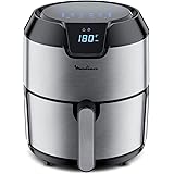 Moulinex Easy Fry Deluxe, Friggitrice ad Aria per Preparazioni Sane, Acciaio Inox, Raffreddamento ad Aria Calda, 4.2L Design 