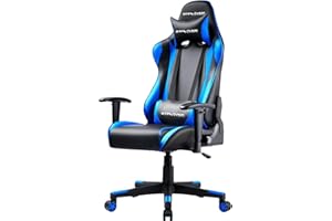 ‎GTPLAYER GTPLAYER Gaming Stuhl Bürostuhl Zocker Gamer Ergonomischer Stuhl Einstellbare Armlehne Einteiliger Stahlrahmen Einstellbarer Neigungswinkel blau