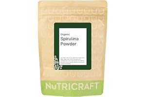 NUKRAFT NutriCraft Pure Organic Spirulina Powder - 250g, High Protein, Antioxidant-Rich, Superfood for Smoothies, Juices, and Baked Goods, No Additives or Preservatives, Natural Immune System Booster